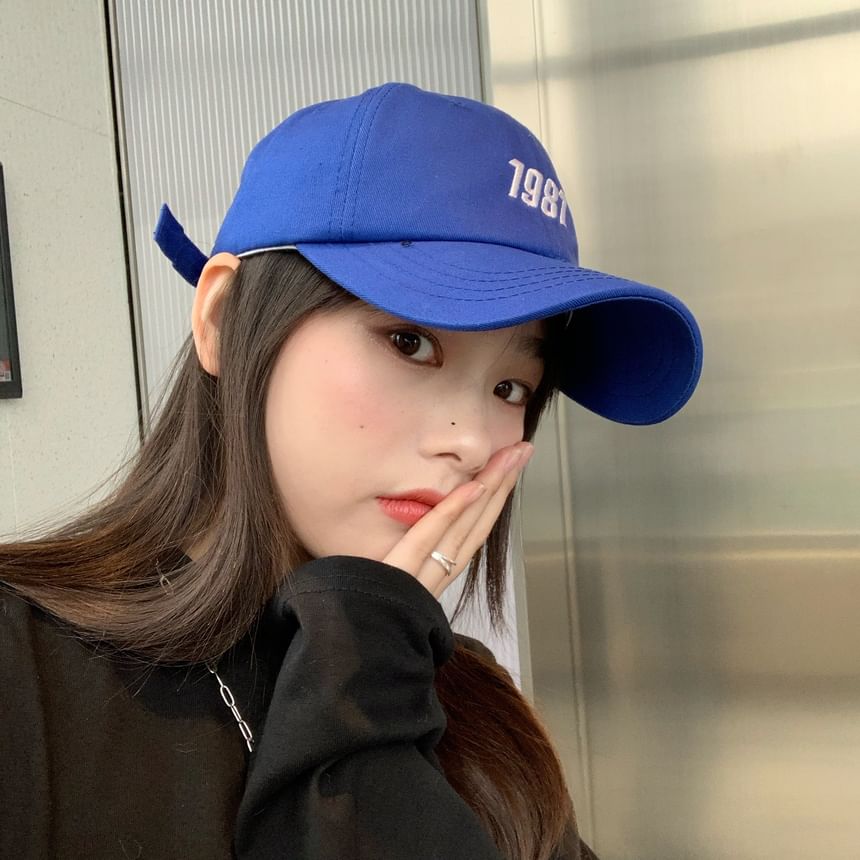 Number Cap Embroidered Baseball