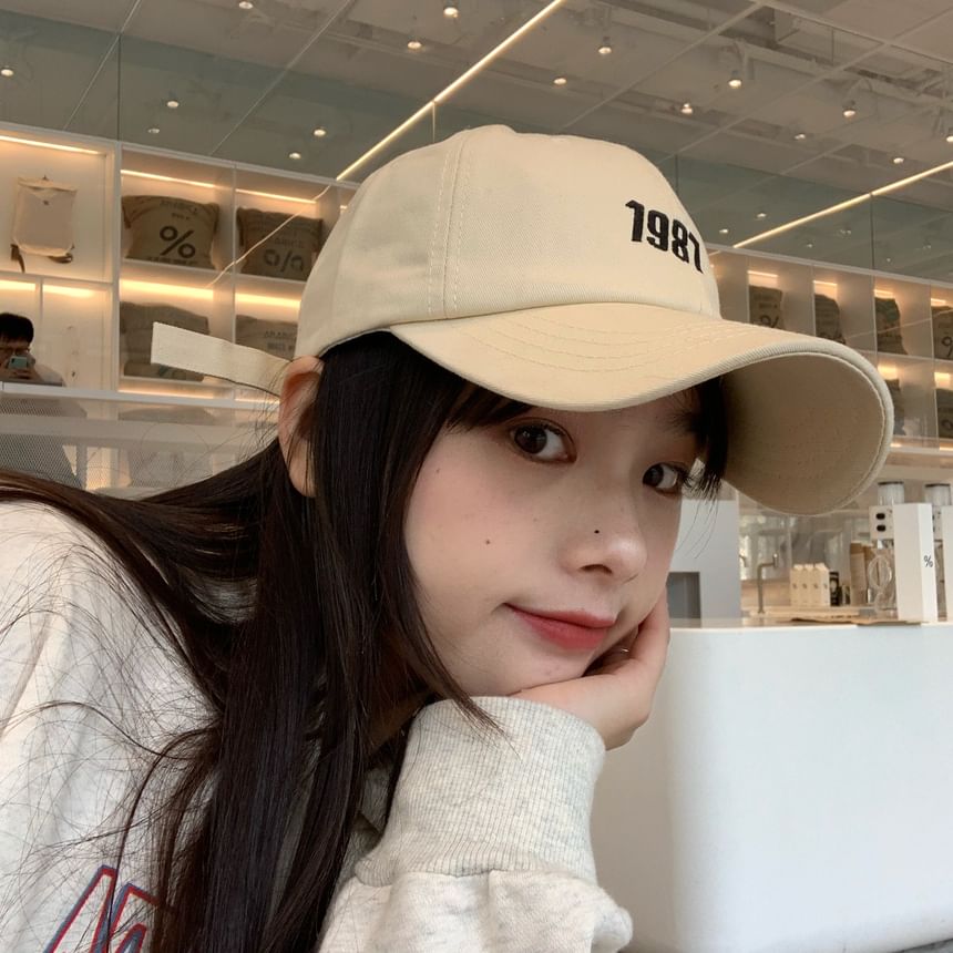 Number Cap Embroidered Baseball