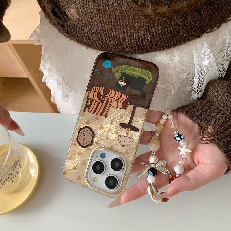 Phone Strap Case with Cat