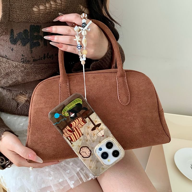 Phone Strap Case with Cat