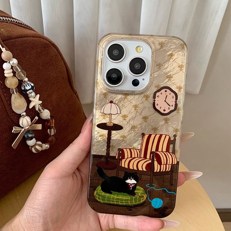 Phone Strap Case with Cat