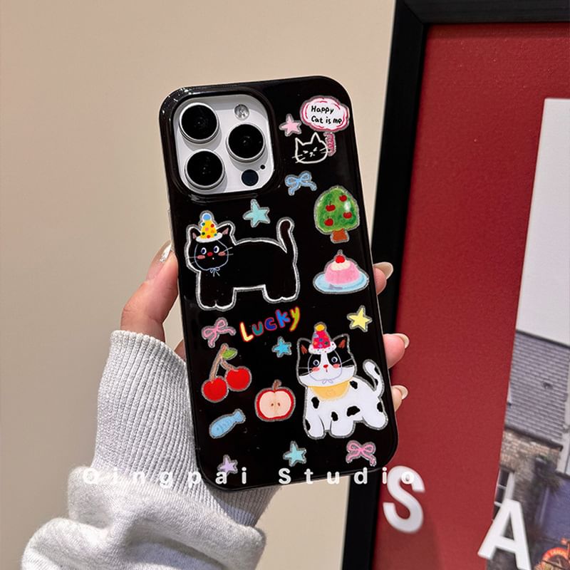 with Case Phone Strap Cat