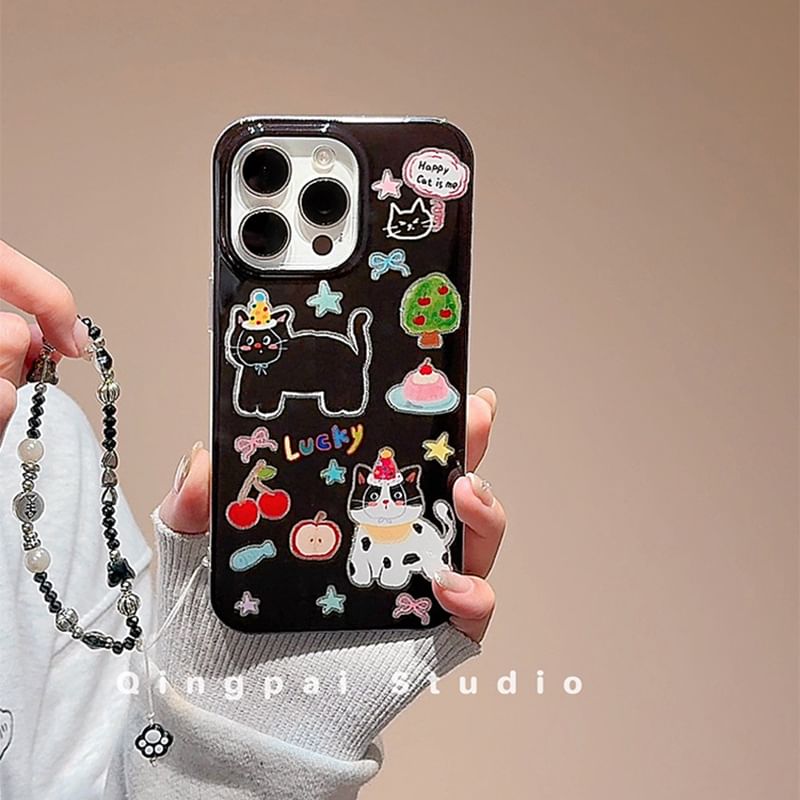 with Case Phone Strap Cat