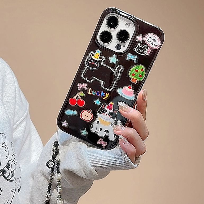 with Case Phone Strap Cat