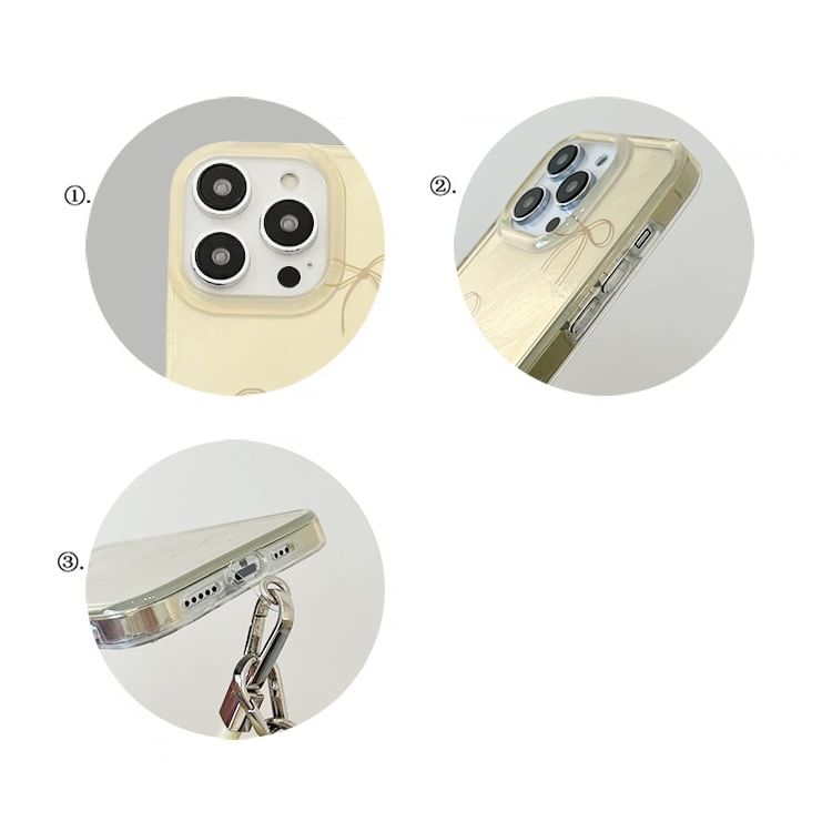 with Case Phone Dog Strap Charm Bow
