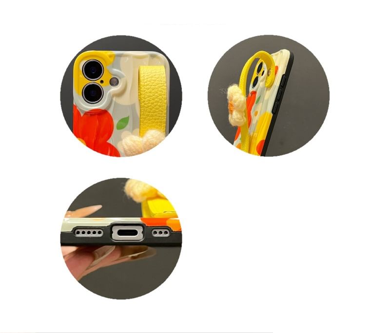 Case with Phone Floral Strap