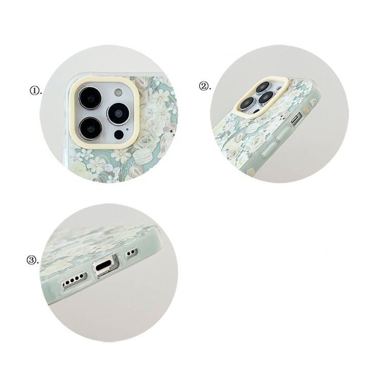 Case Phone Floral Cat