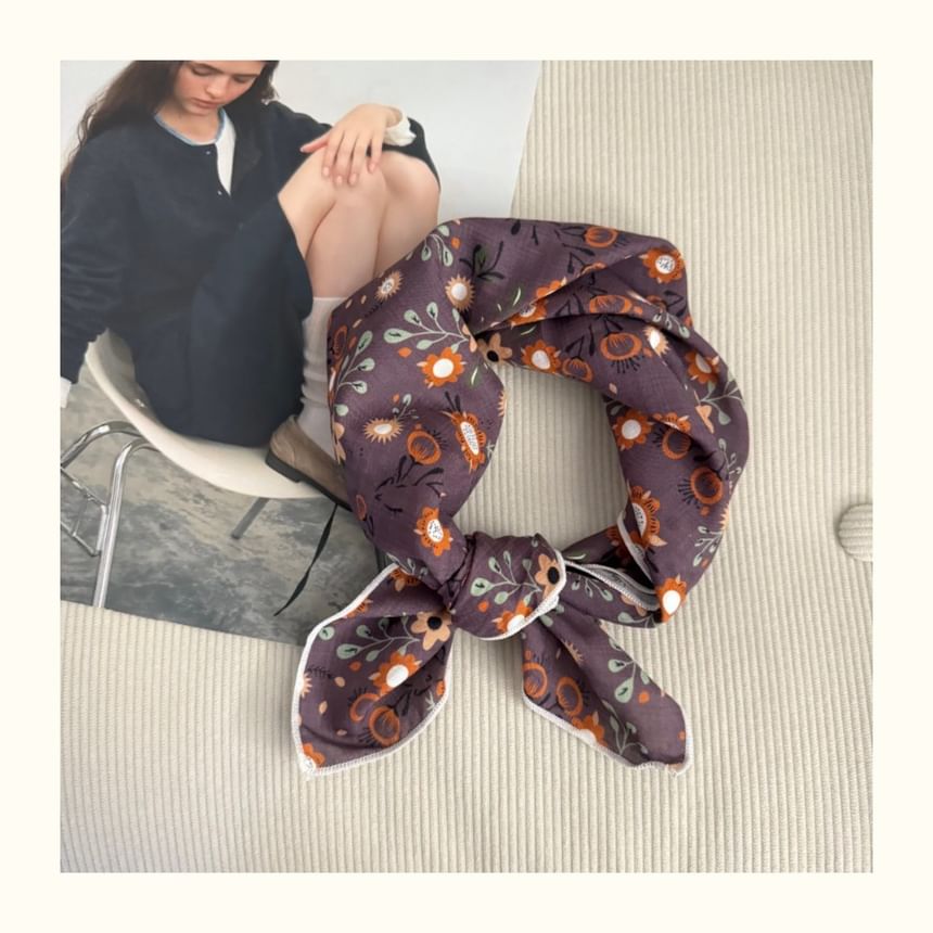 Floral Scarf Square Print