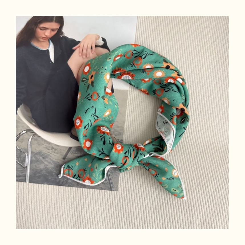 Floral Scarf Square Print