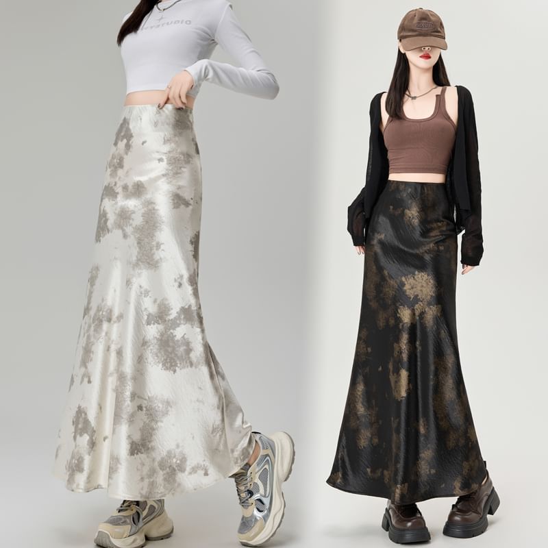 Skirt Rise Maxi Dye High Mermaid Tie