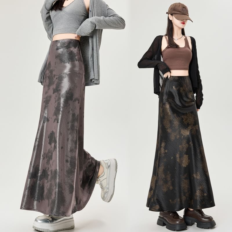 Skirt Rise Maxi Dye High Mermaid Tie