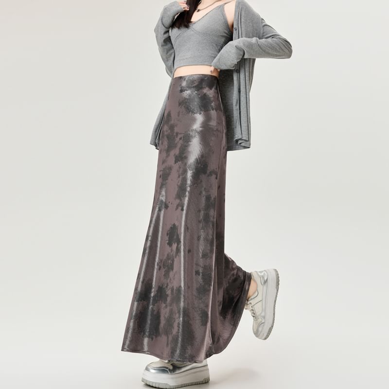 Skirt Rise Maxi Dye High Mermaid Tie