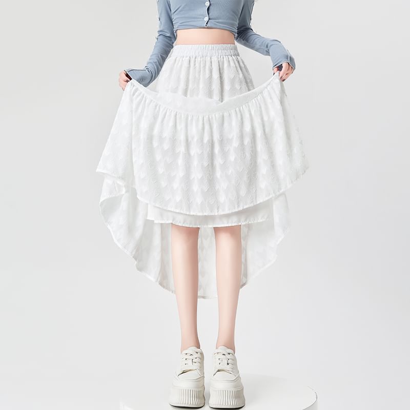 Skirt A-Line High Waist Patterned Midi