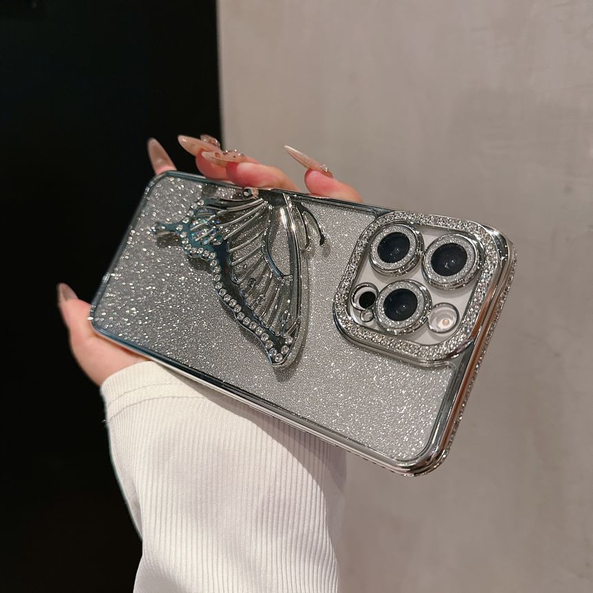 Stand Phone Case Butterfly Embellished