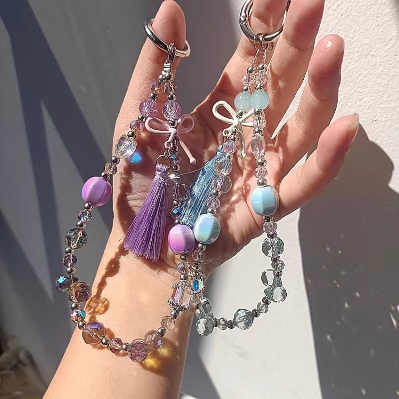 Bow Faux with Phone Strap Lanyard Pad Crystal