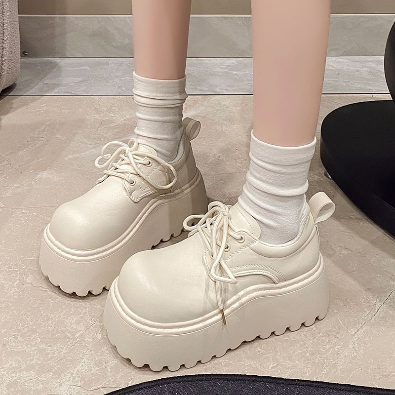 Platform Lace-Up Shoes Derby