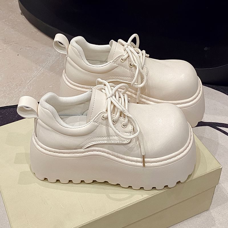 Platform Lace-Up Shoes Derby