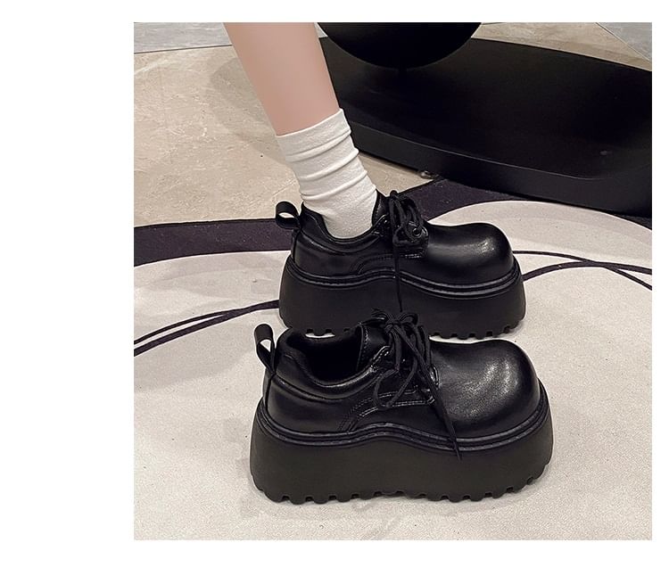 Platform Lace-Up Shoes Derby
