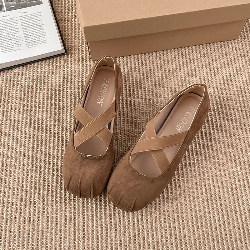 Wedge Hidden Strap Cross Jane Mary Shoes