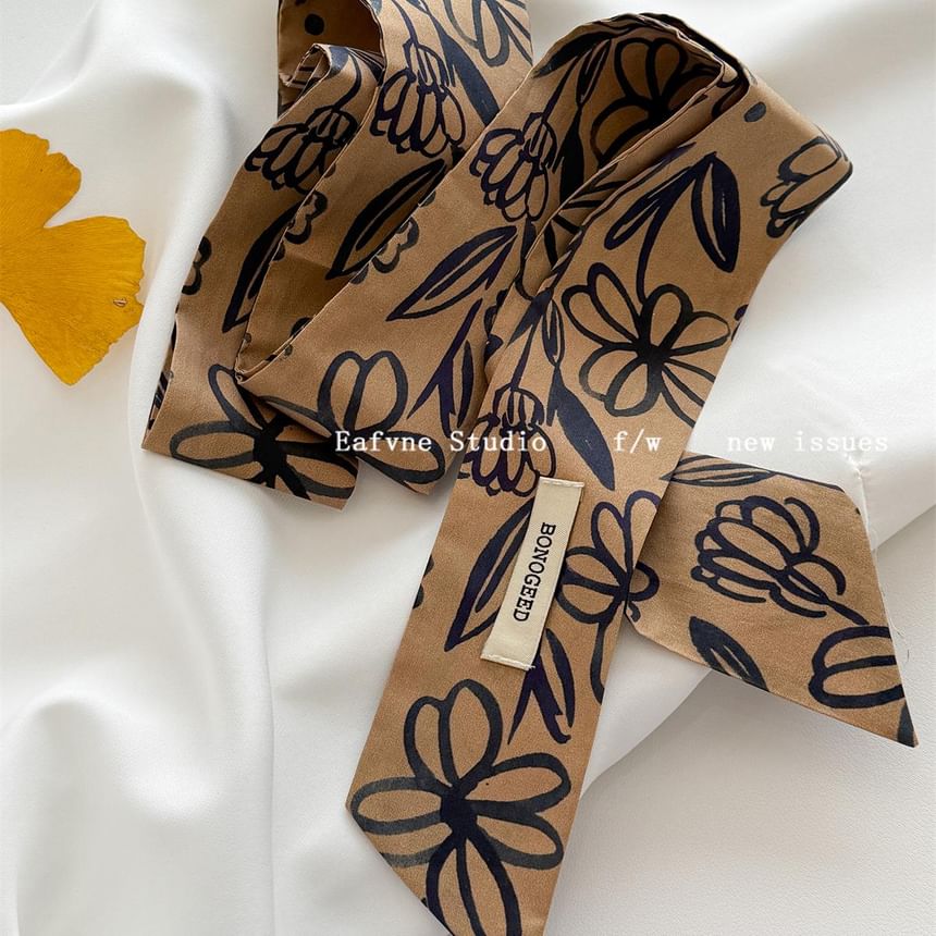 Tie Hair Scarf Patterned