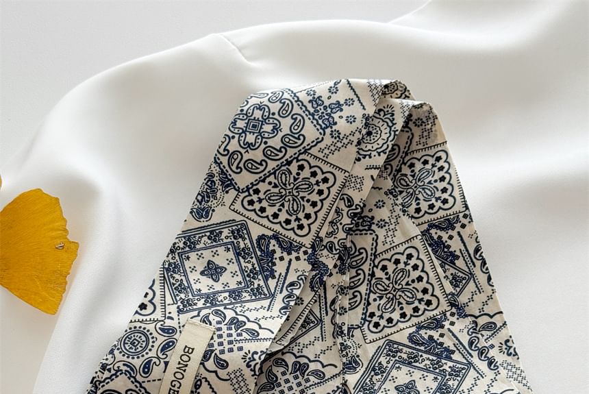 Tie Hair Scarf Patterned
