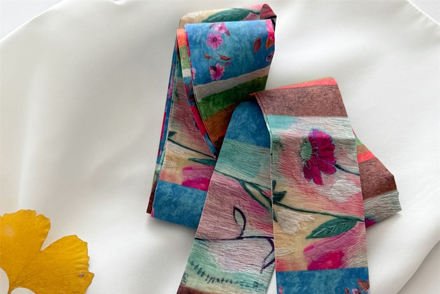 Tie Hair Scarf Patterned