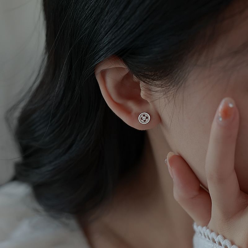 S925 Stud Earring Sterling Butterfly Silver