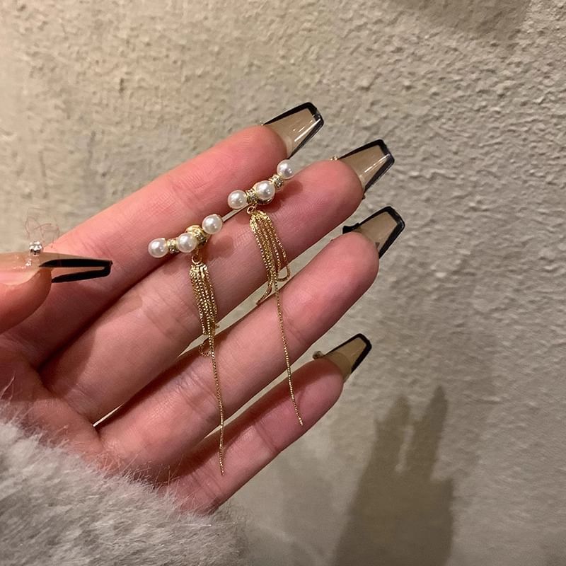 Pearl Threader Faux Alloy Earring