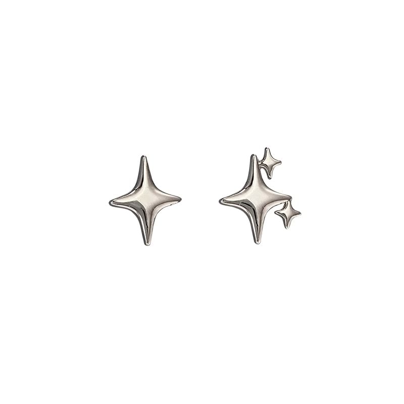 Star Alloy Stud Asymmetrical Earring