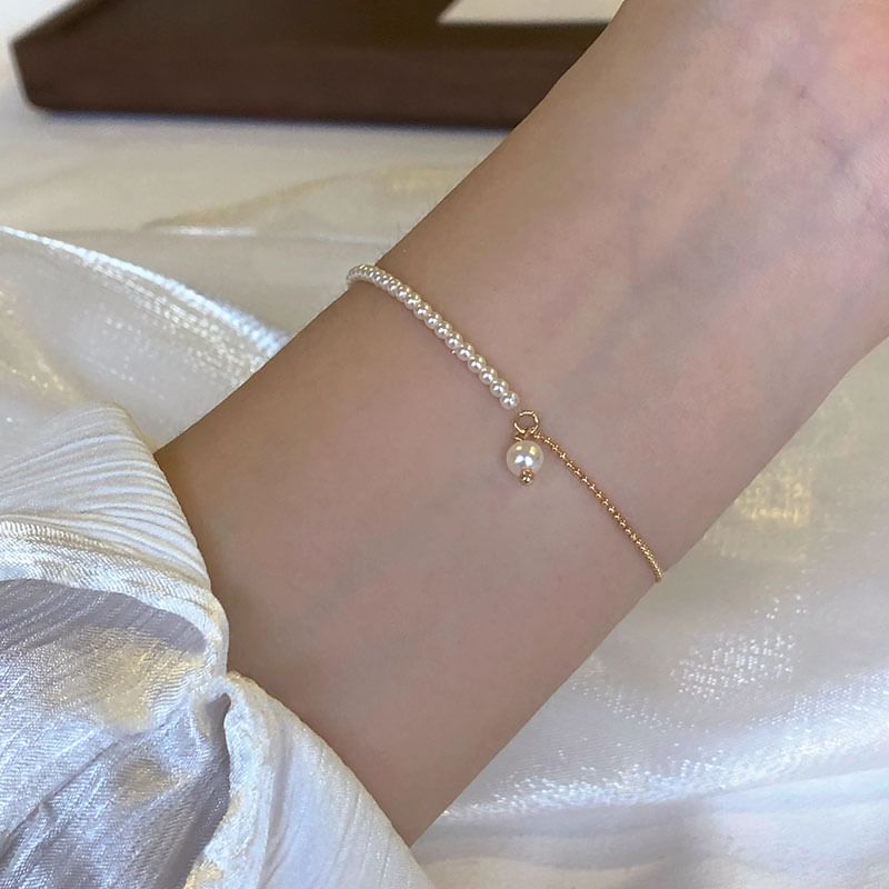 Alloy Faux Bracelet Pearl