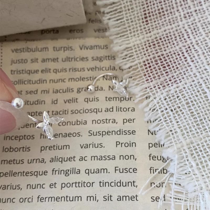 Butterfly Ear Alloy Rhinestone Jacket