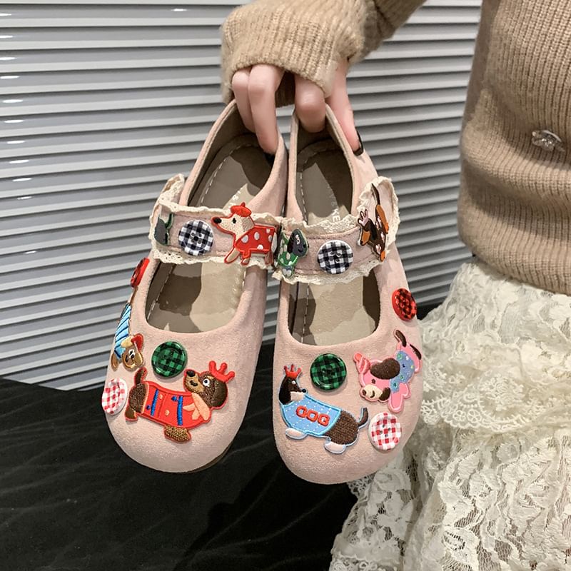 Jane Animal Mary Cartoon Shoes Applique