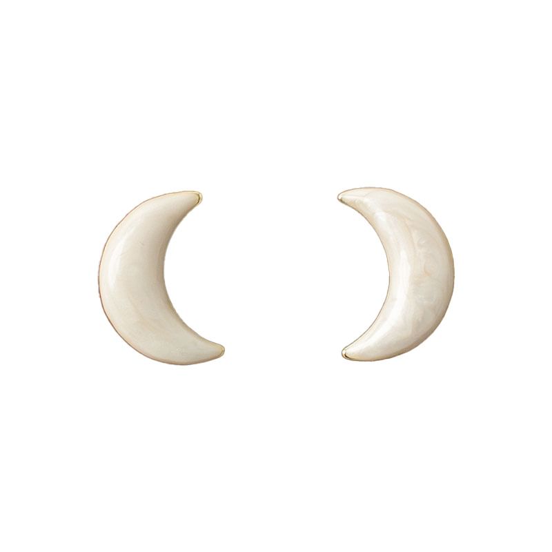 Stud Earring Moon Clip-On Ear /