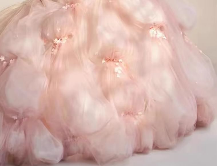 Strapless Lace Embroidered Wedding Ball Gown