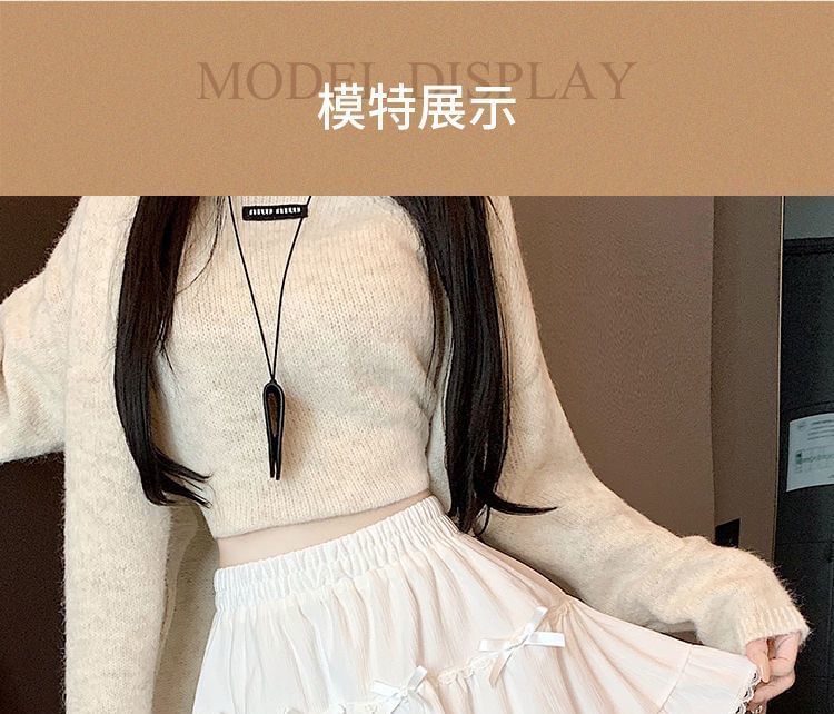 Skirt Bow Waist A-Line Ruffle Mini Plain Elastic