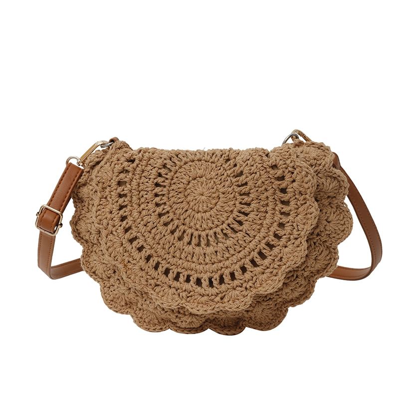 Bag Crossbody Flap Crochet Lace