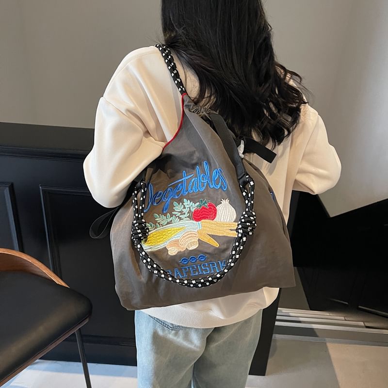 Tote Bag Vegetable Embroidered