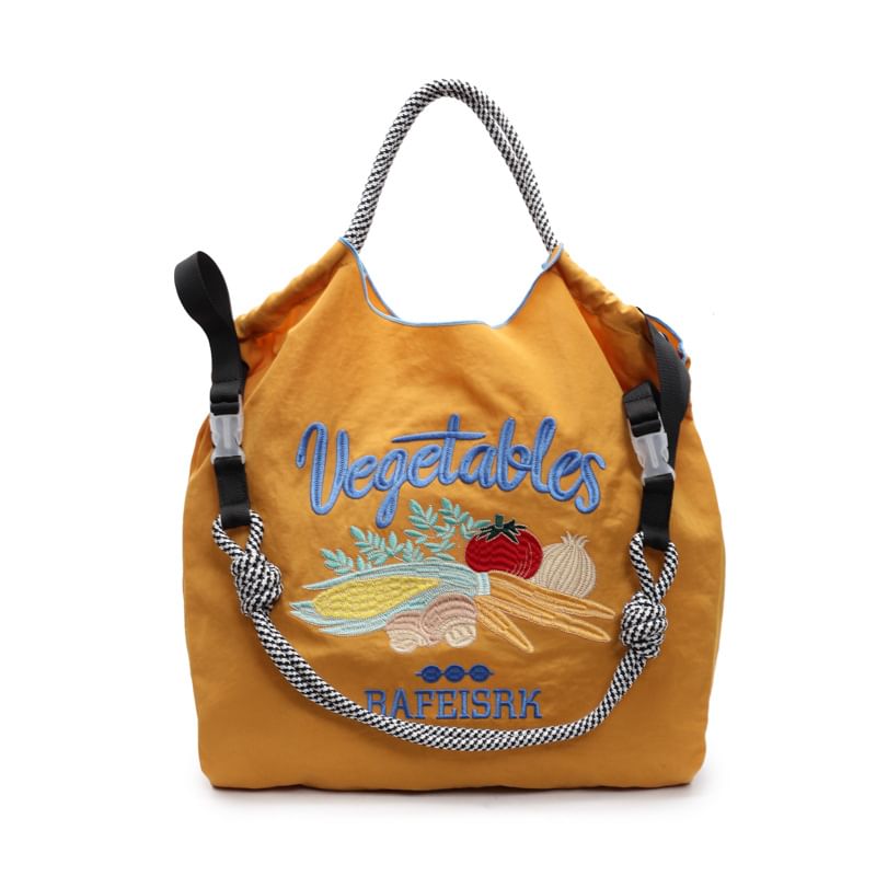 Tote Bag Vegetable Embroidered