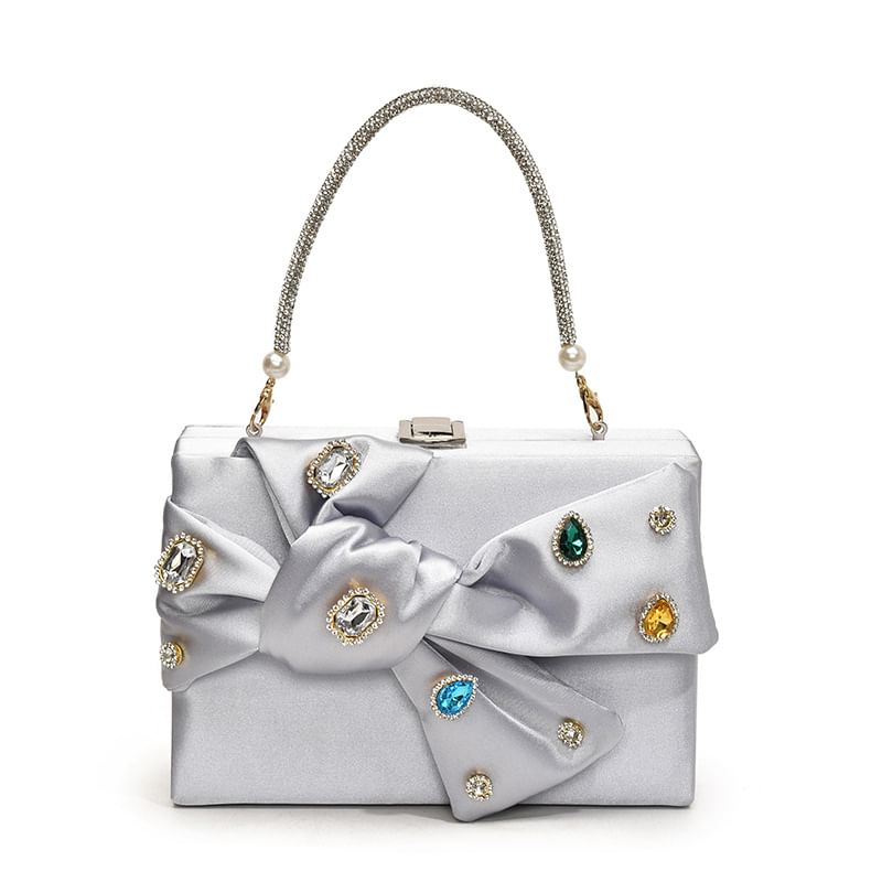 Rhinestone Crossbody Bag Bow Box