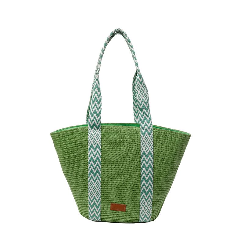 Woven Pattern Tote Strap Bag