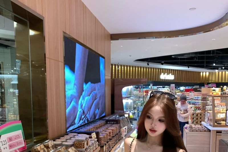 Striped Dress Sheath Tube Midi