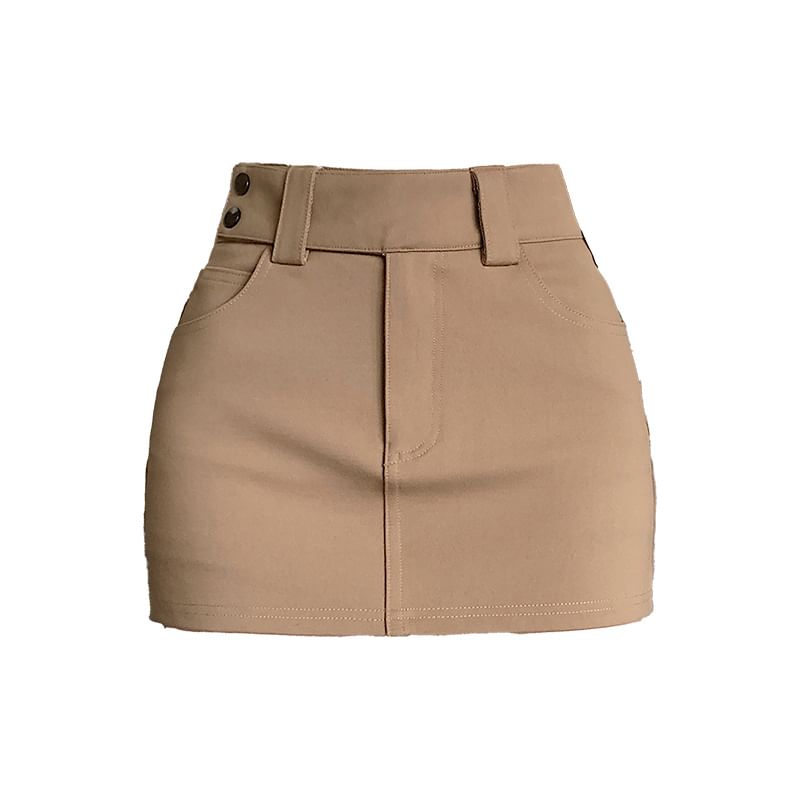 Plain Skort Waist High