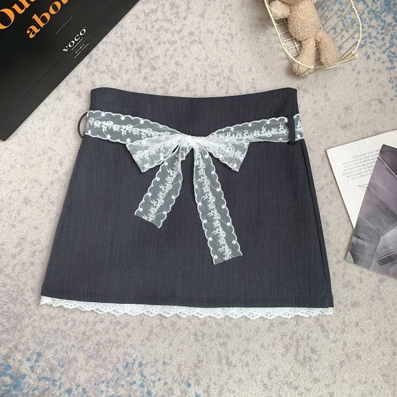 Waist Lace High Panel Skort