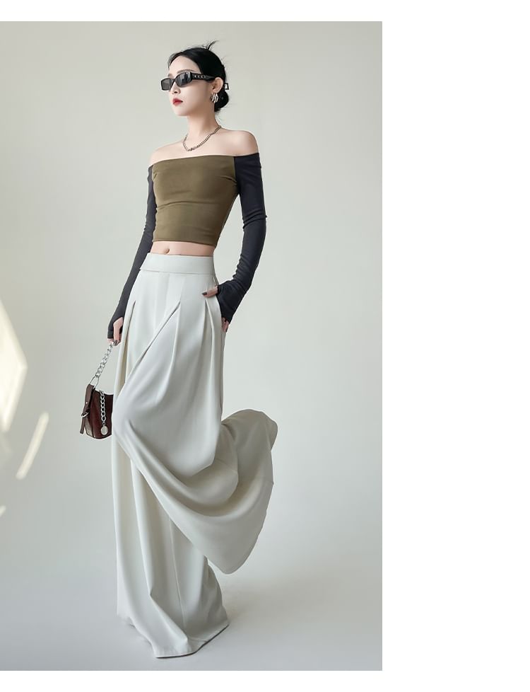Pants Wide Dress Leg (Various High Designs) Plain Waist