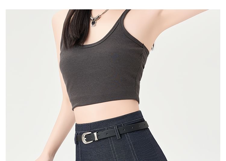 A-Line Midi Skirt Waist Denim Pleated High