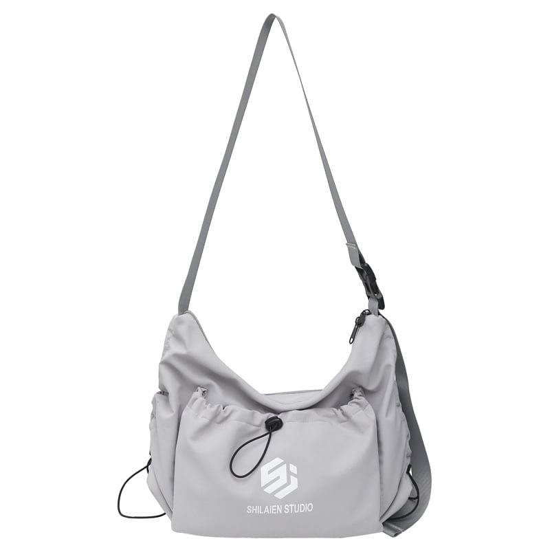 Drawstring Bag Lettering Crossbody