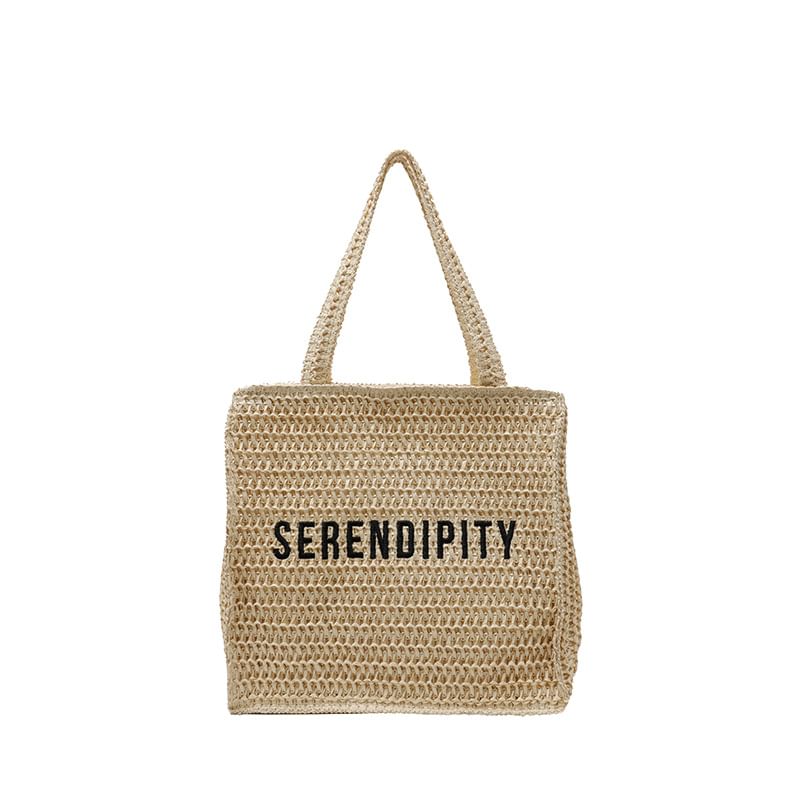 Lettering Tote Bag Woven