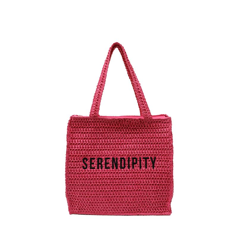 Lettering Tote Bag Woven