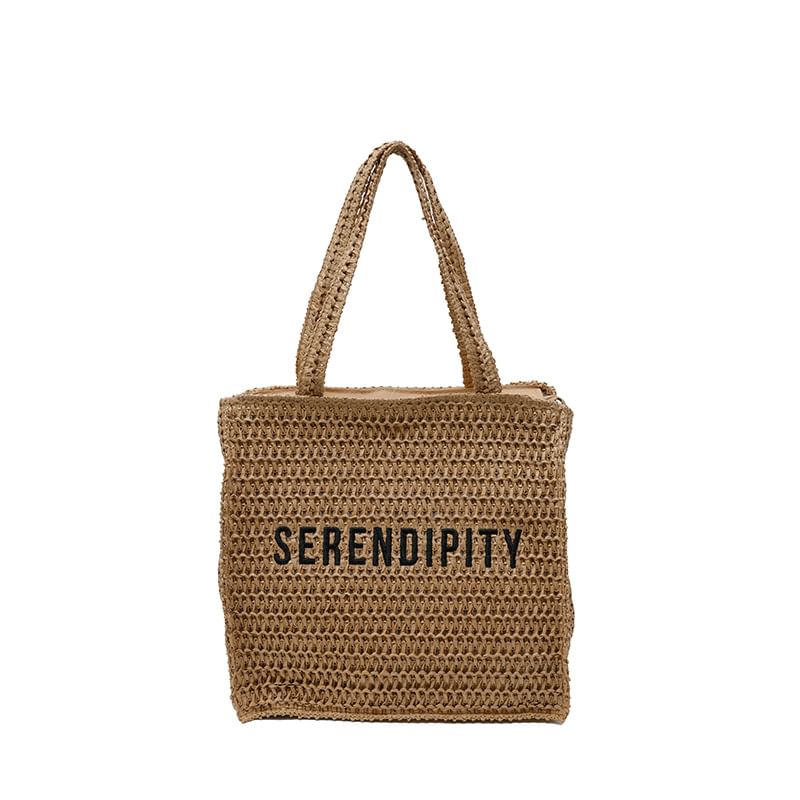 Lettering Tote Bag Woven