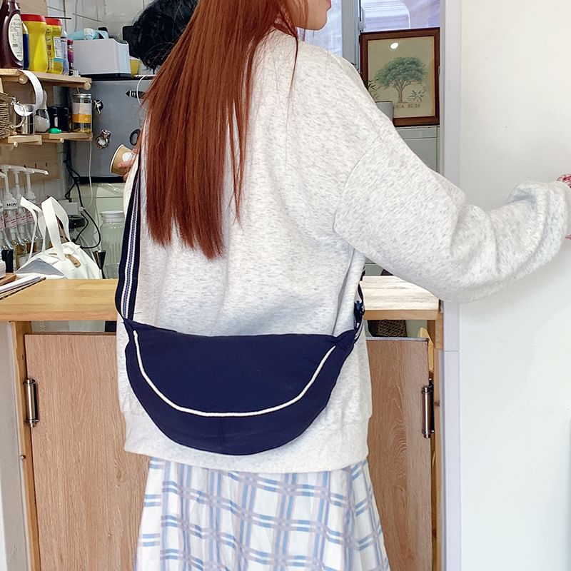 Striped Strap Bag Trim Crossbody Contrast